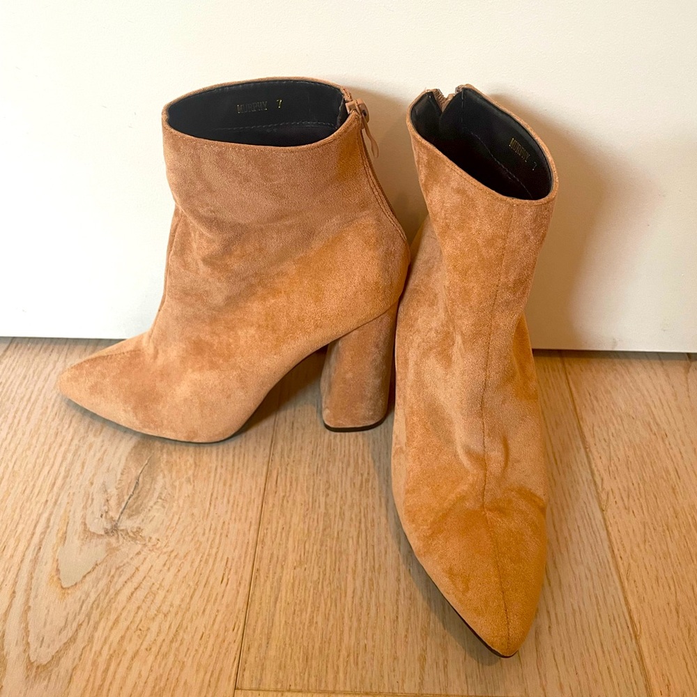 Pink/sheer booties